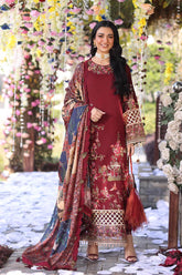 Musferah Saad - ROSABEL  - Maroon - Lawn - 3 Piece